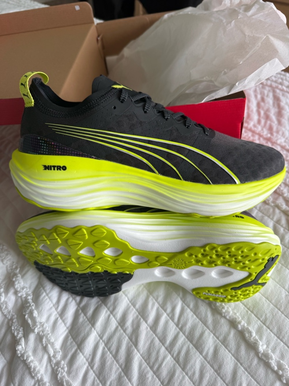 NIB men’s Puma ForeverRun Nitro PsyRush Running Shoes size 10